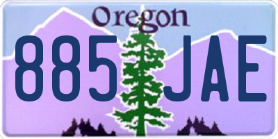 OR license plate 885JAE
