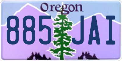 OR license plate 885JAI