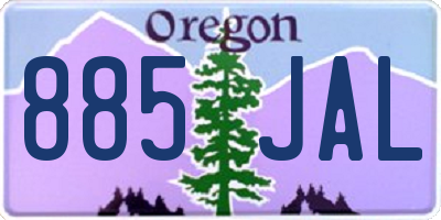 OR license plate 885JAL
