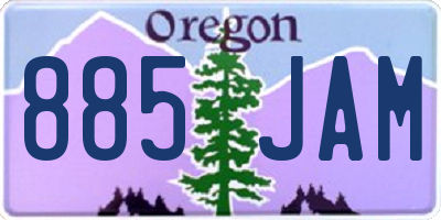 OR license plate 885JAM