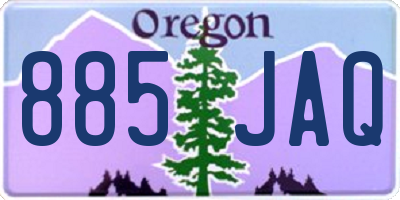 OR license plate 885JAQ