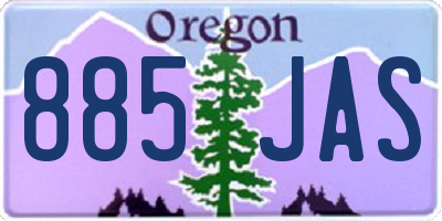 OR license plate 885JAS