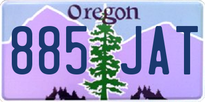 OR license plate 885JAT