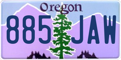 OR license plate 885JAW