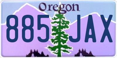 OR license plate 885JAX