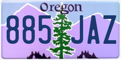OR license plate 885JAZ