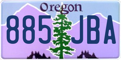 OR license plate 885JBA
