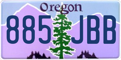 OR license plate 885JBB