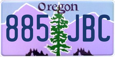 OR license plate 885JBC