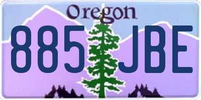 OR license plate 885JBE