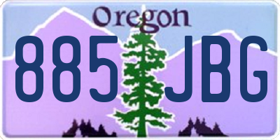OR license plate 885JBG