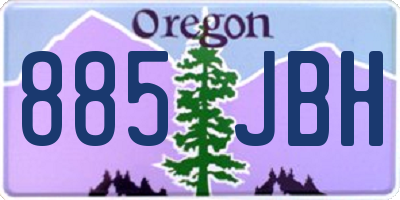 OR license plate 885JBH