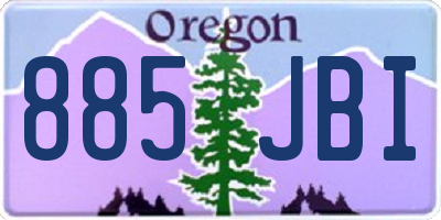 OR license plate 885JBI