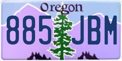 OR license plate 885JBM