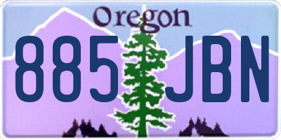 OR license plate 885JBN