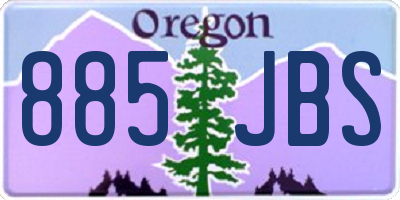 OR license plate 885JBS