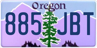OR license plate 885JBT