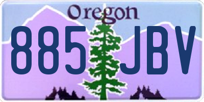 OR license plate 885JBV