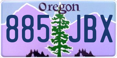 OR license plate 885JBX