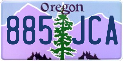 OR license plate 885JCA