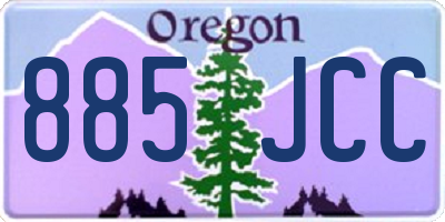 OR license plate 885JCC