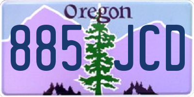 OR license plate 885JCD