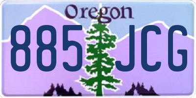 OR license plate 885JCG