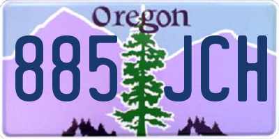 OR license plate 885JCH