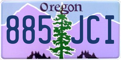 OR license plate 885JCI