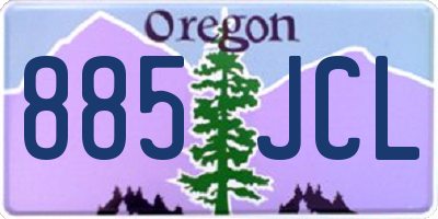 OR license plate 885JCL