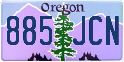 OR license plate 885JCN