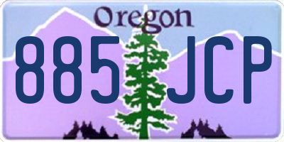 OR license plate 885JCP