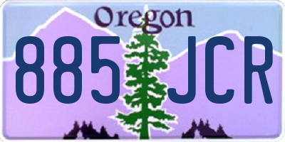 OR license plate 885JCR