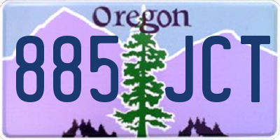 OR license plate 885JCT