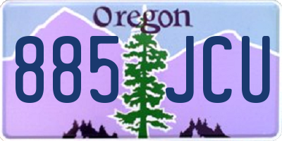 OR license plate 885JCU