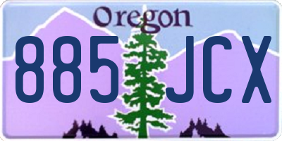 OR license plate 885JCX