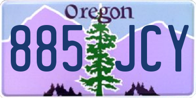OR license plate 885JCY