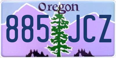 OR license plate 885JCZ