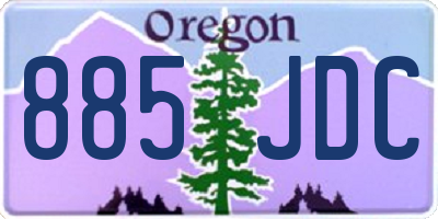 OR license plate 885JDC
