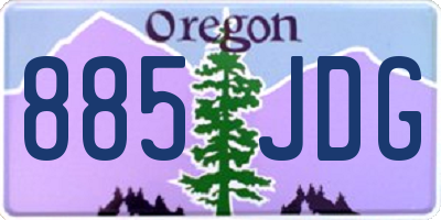 OR license plate 885JDG