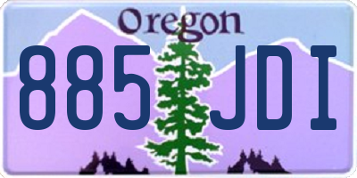 OR license plate 885JDI