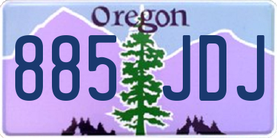 OR license plate 885JDJ
