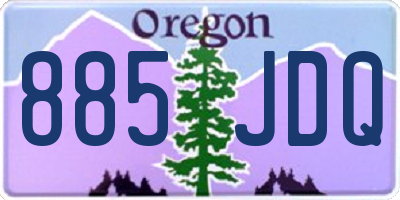 OR license plate 885JDQ