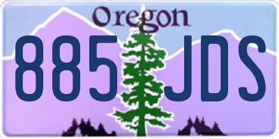 OR license plate 885JDS