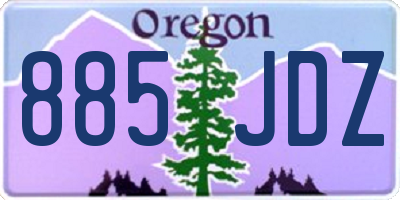 OR license plate 885JDZ