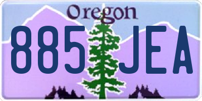 OR license plate 885JEA