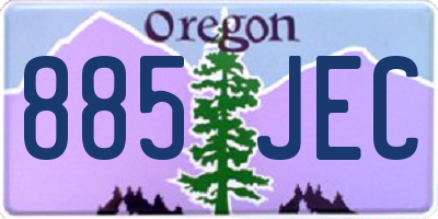 OR license plate 885JEC