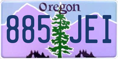 OR license plate 885JEI