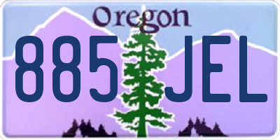 OR license plate 885JEL