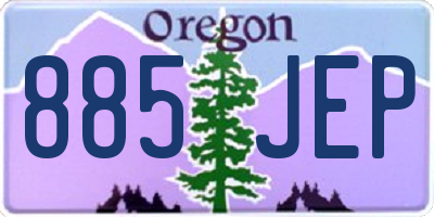OR license plate 885JEP